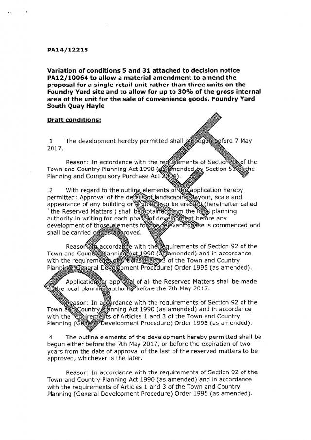 Draft Decision Notice - page 1